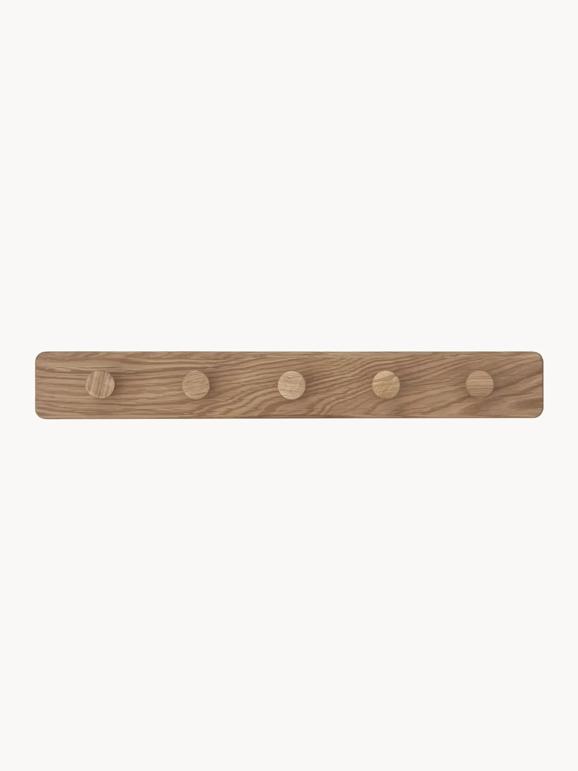 Appendiabiti da parete in legno di quercia fatto a mano Nature