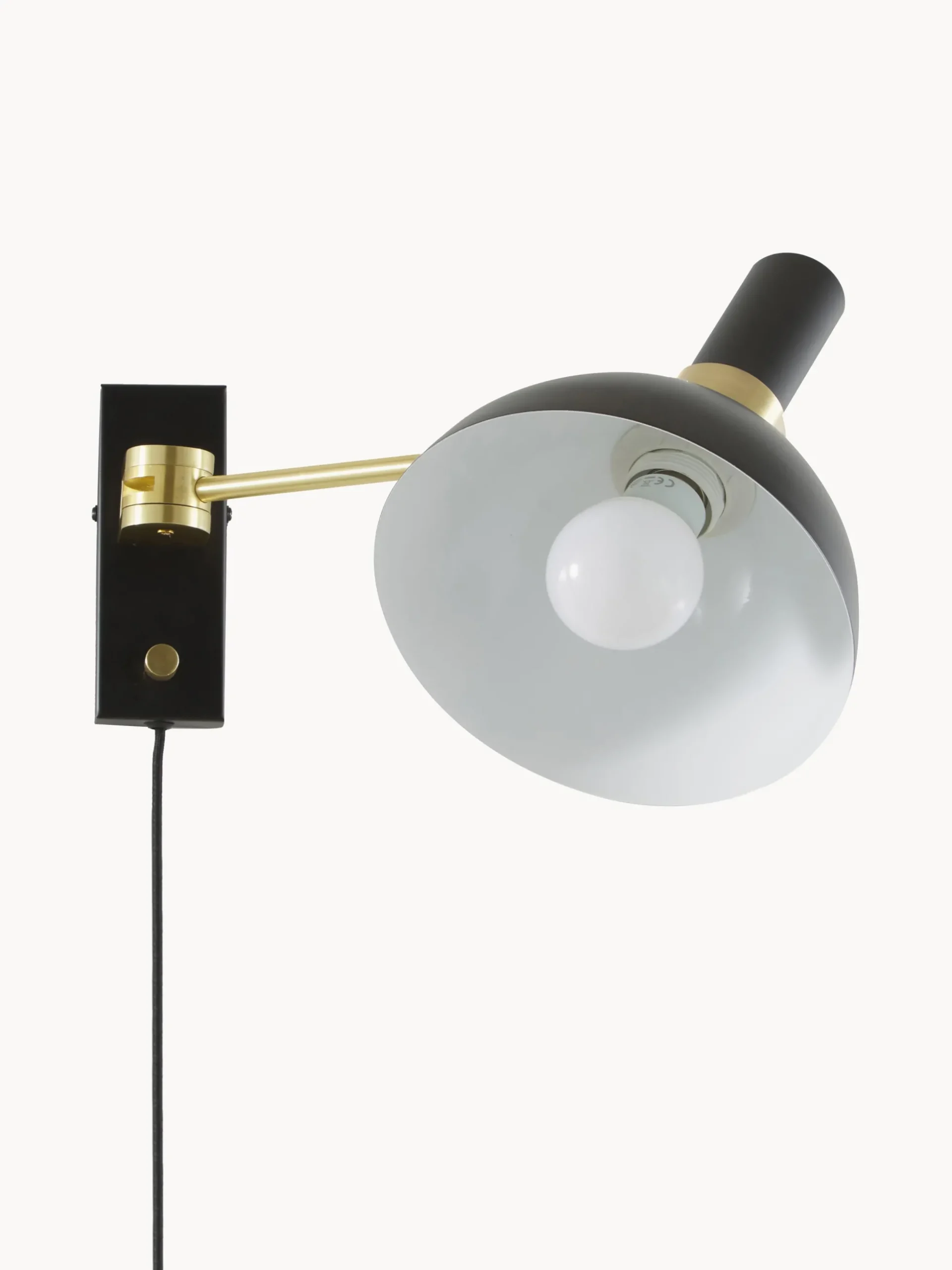 Applique grande con luce regolabile con spina Larry