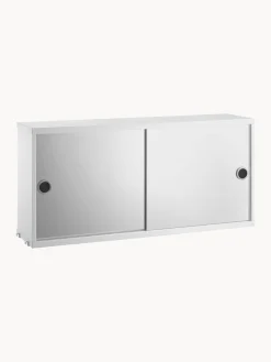 Armadietto con 2 ante a specchio String System, larg. 78 x prof. 20 cm