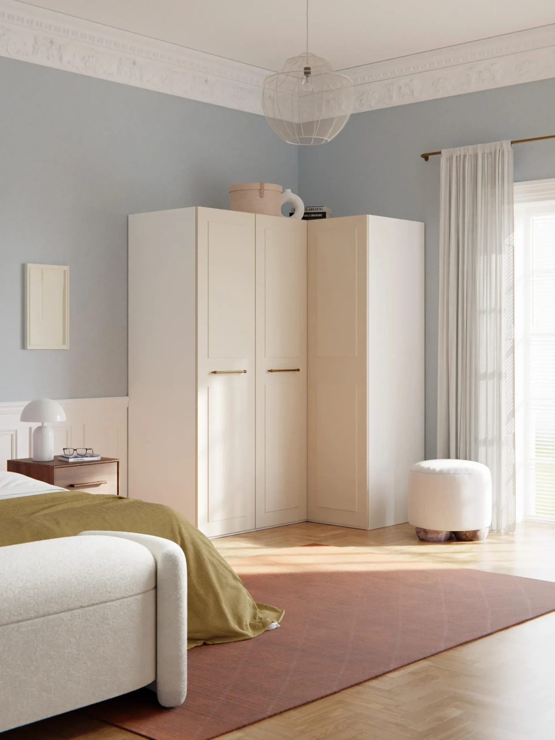 Armadio angolare componibile Charlotte, Larg. 165 cm, diverse varianti