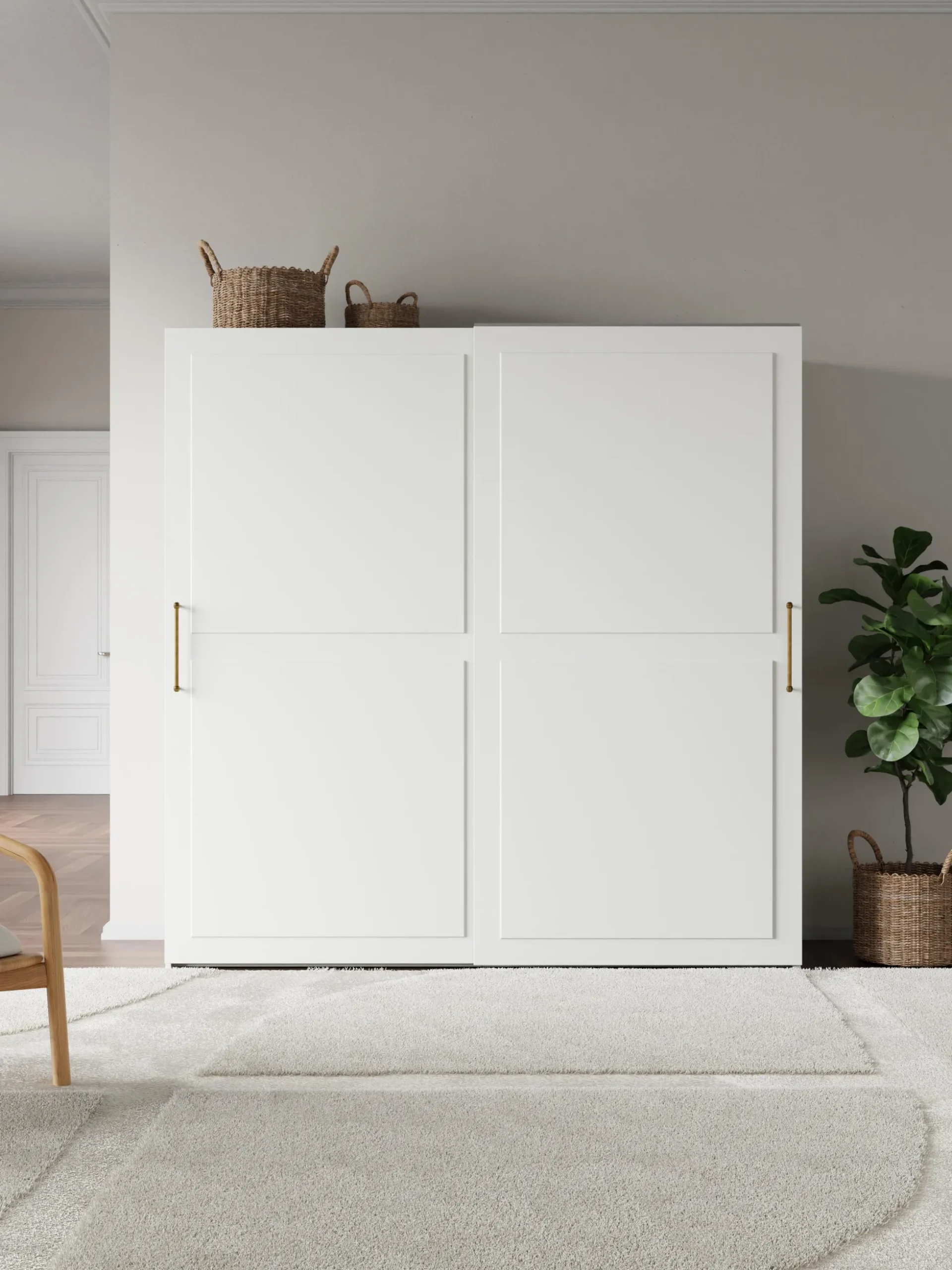 Armadio componibile con ante scorrevoli Charlotte, Larg. 200 cm, diverse varianti