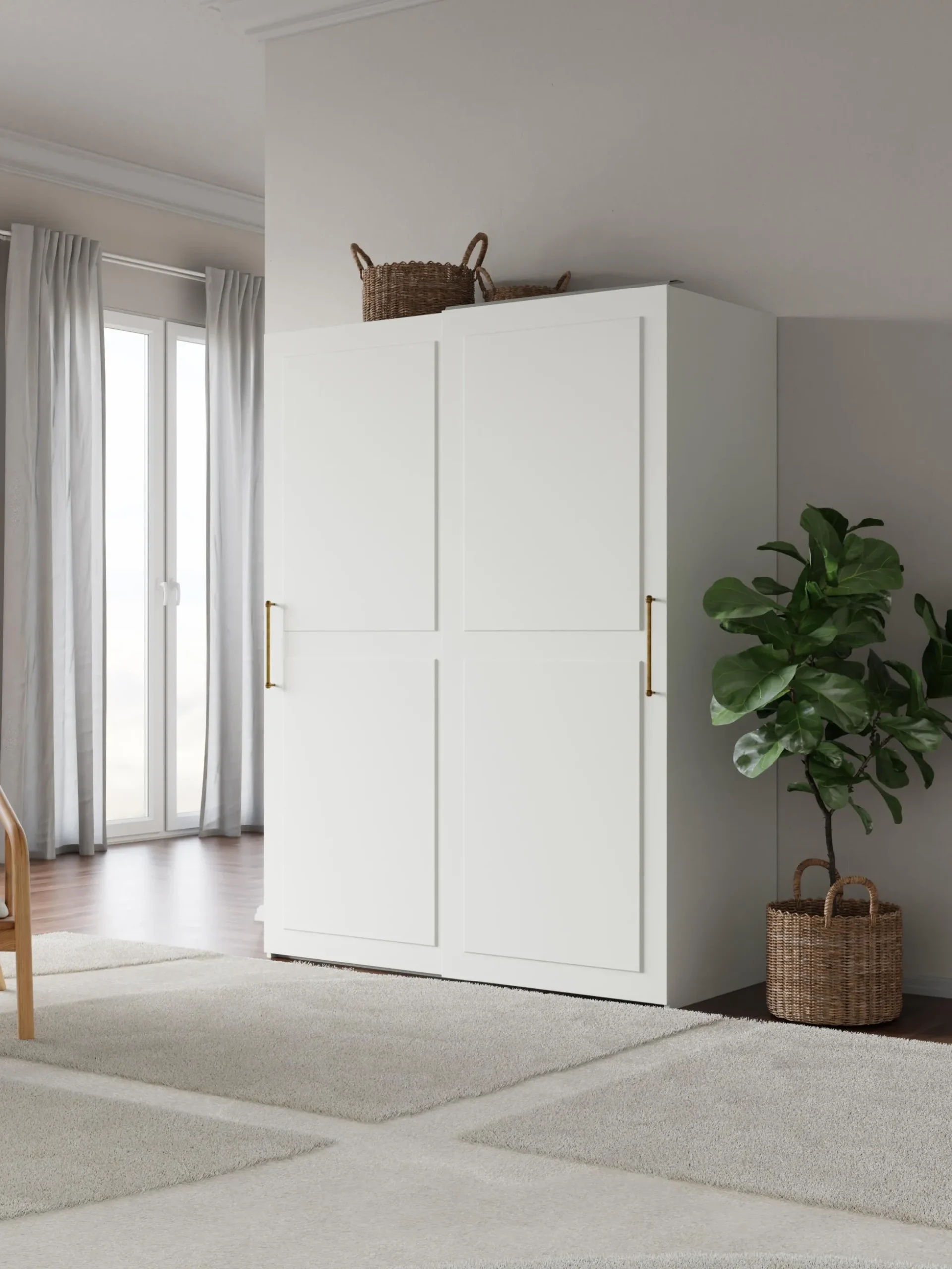 Armadio componibile con ante scorrevoli Charlotte, Larg. 150 cm, diverse varianti