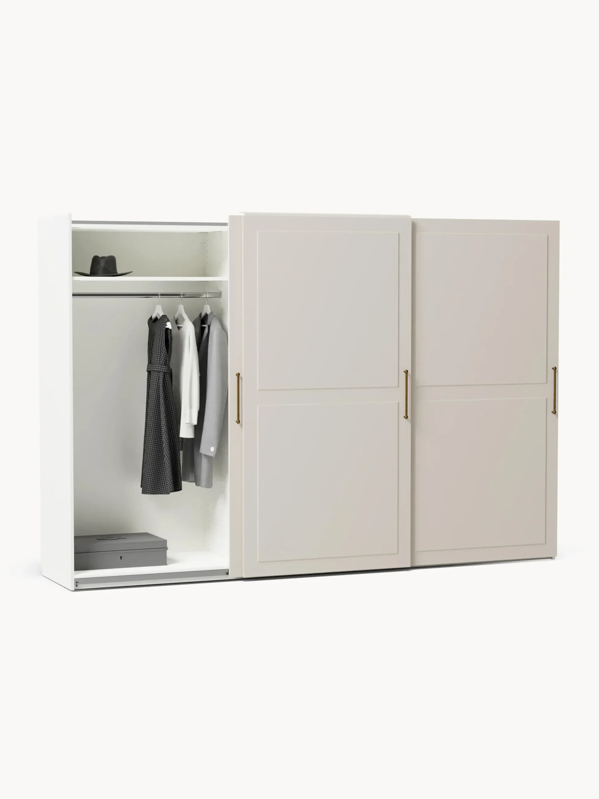 Armadio componibile con ante scorrevoli Charlotte, Larg. 300 cm, diverse varianti