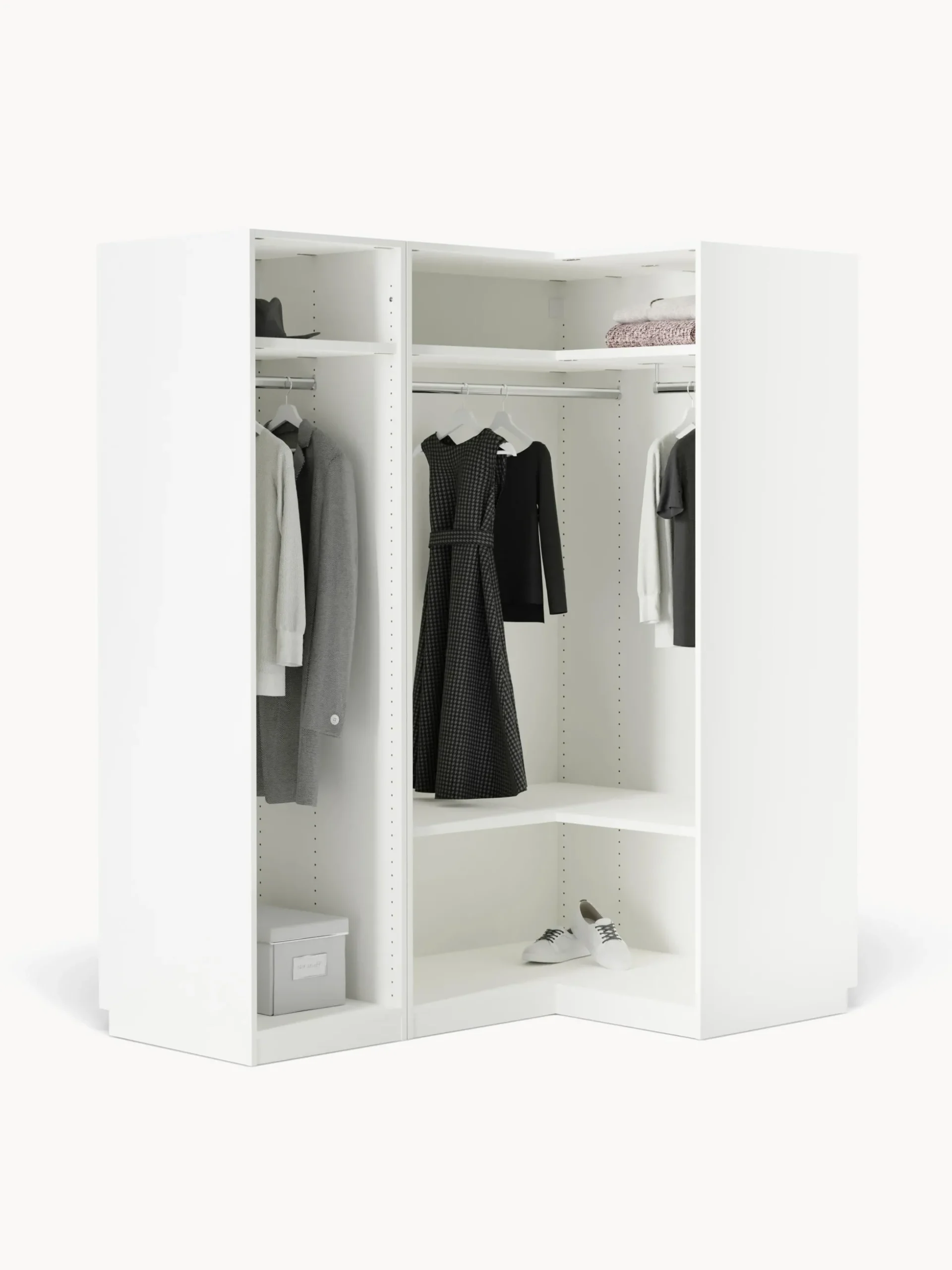 Armadio angolare componibile Simone, larg. 165 cm, diverse varianti