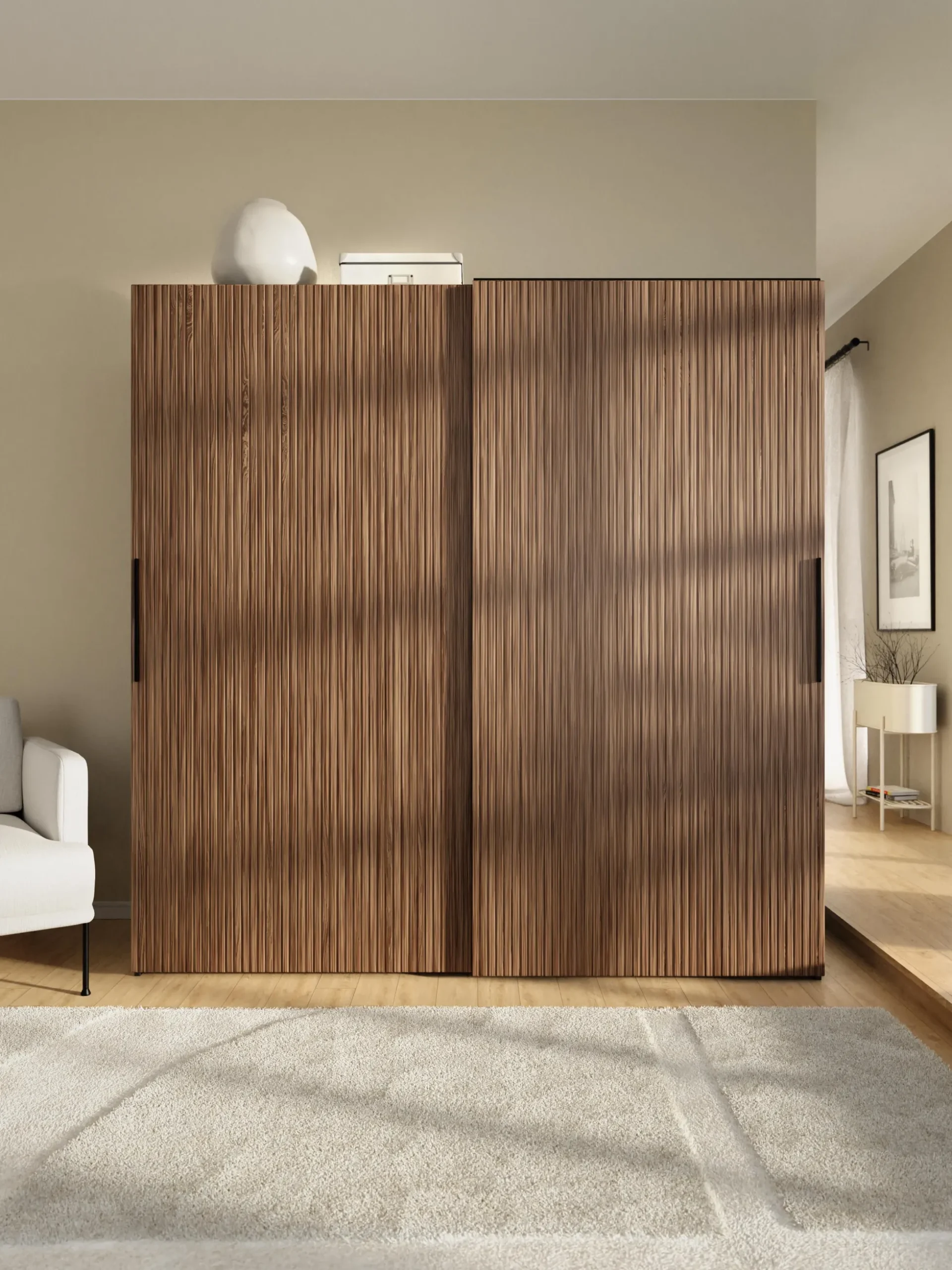 Armadio componibile ad ante scorrevoli Simone, larg. 200 cm, diverse varianti