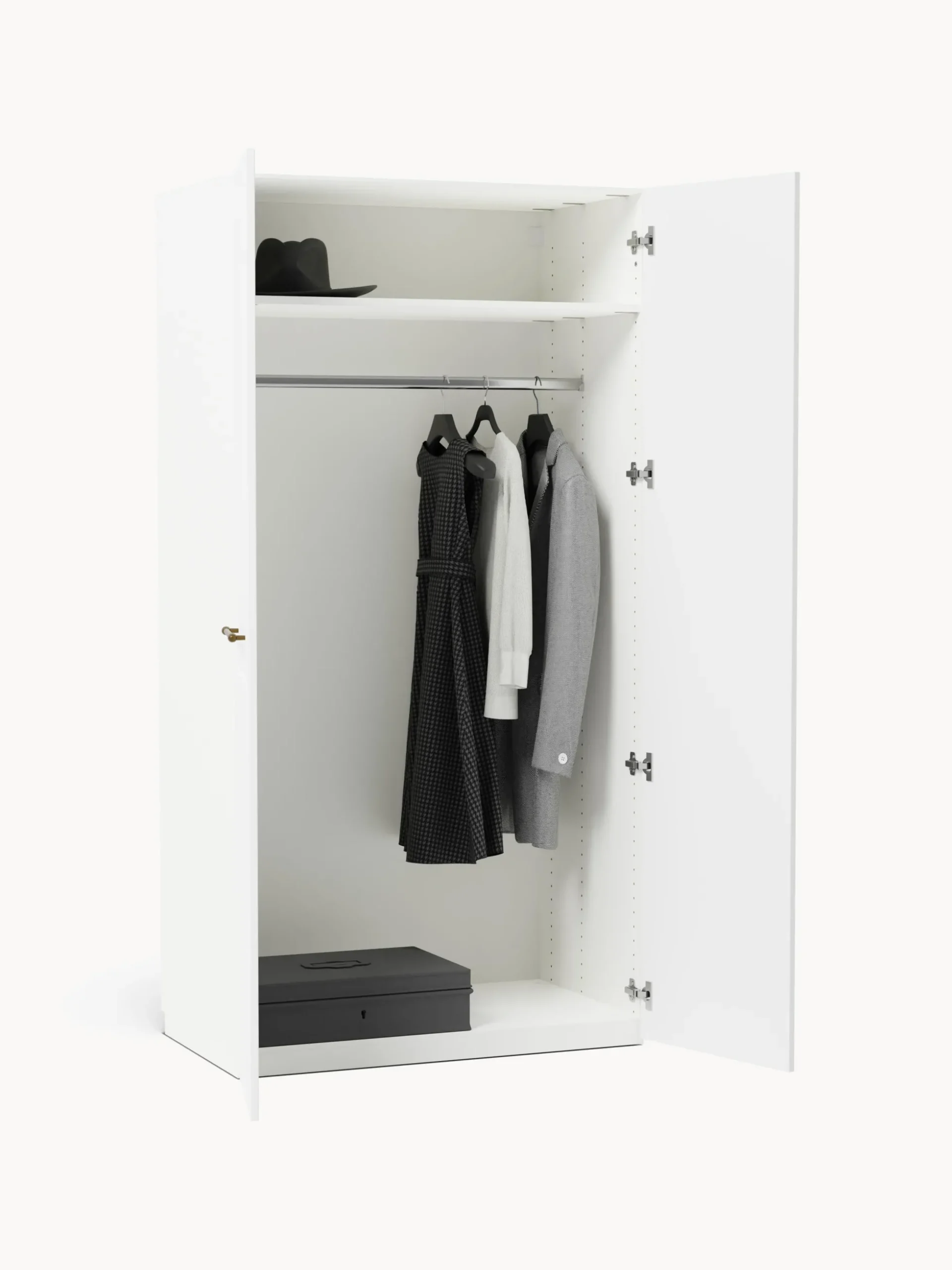 Armadio componibile con ante battenti Charlotte, Larg. 100 cm, in diverse varianti