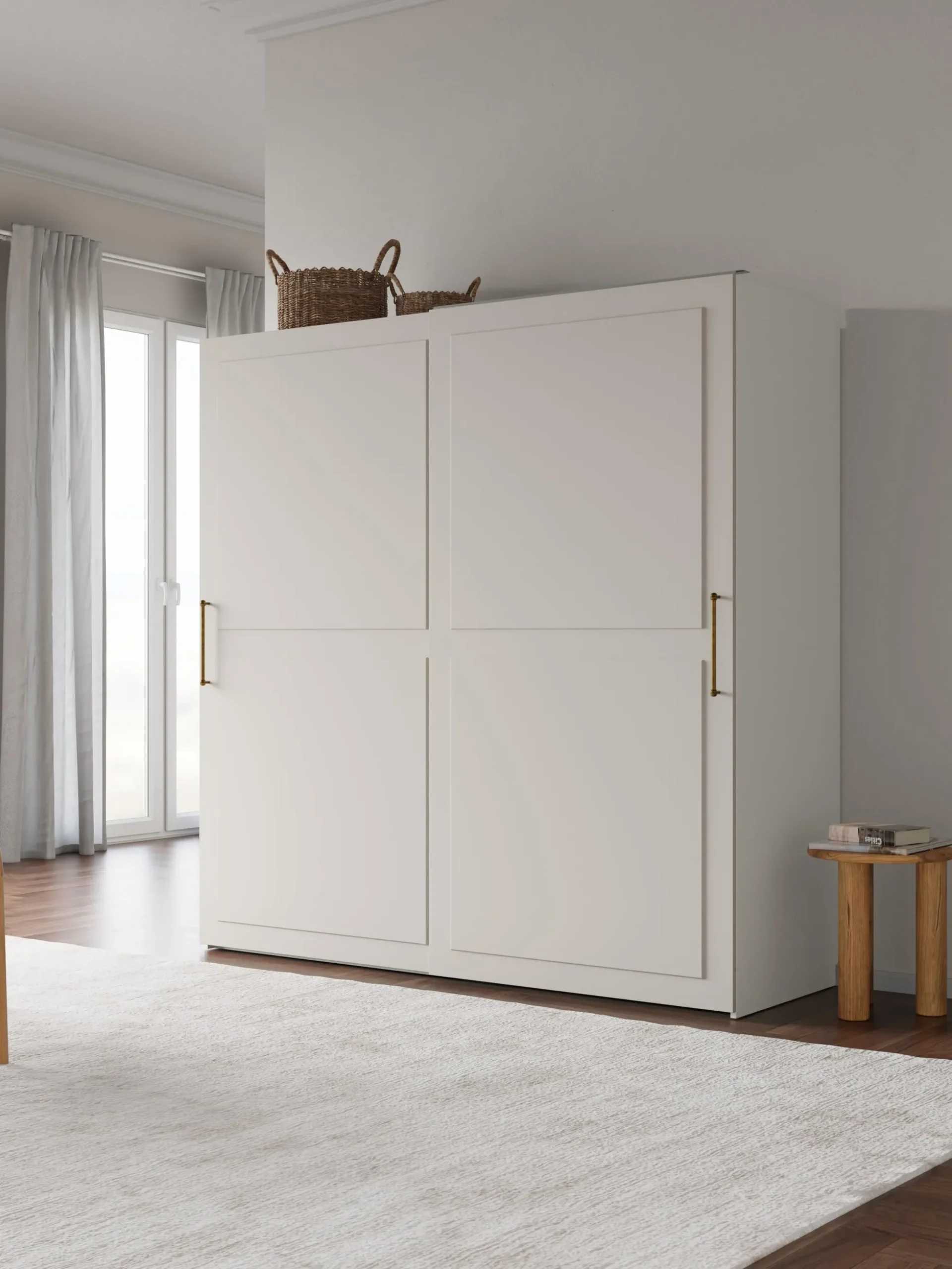 Armadio componibile con ante scorrevoli Charlotte, Larg. 200 cm, diverse varianti