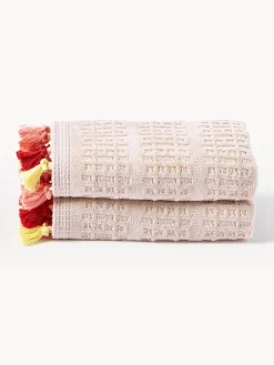 Asciugamano in velluto con frange decorative Tallulah, varie misure