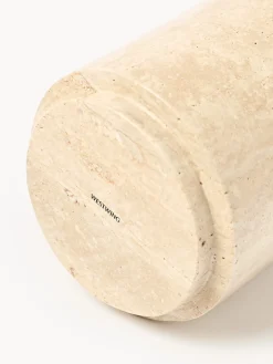 Barattolo portaoggetti in travertino Susan, alt. 14 cm