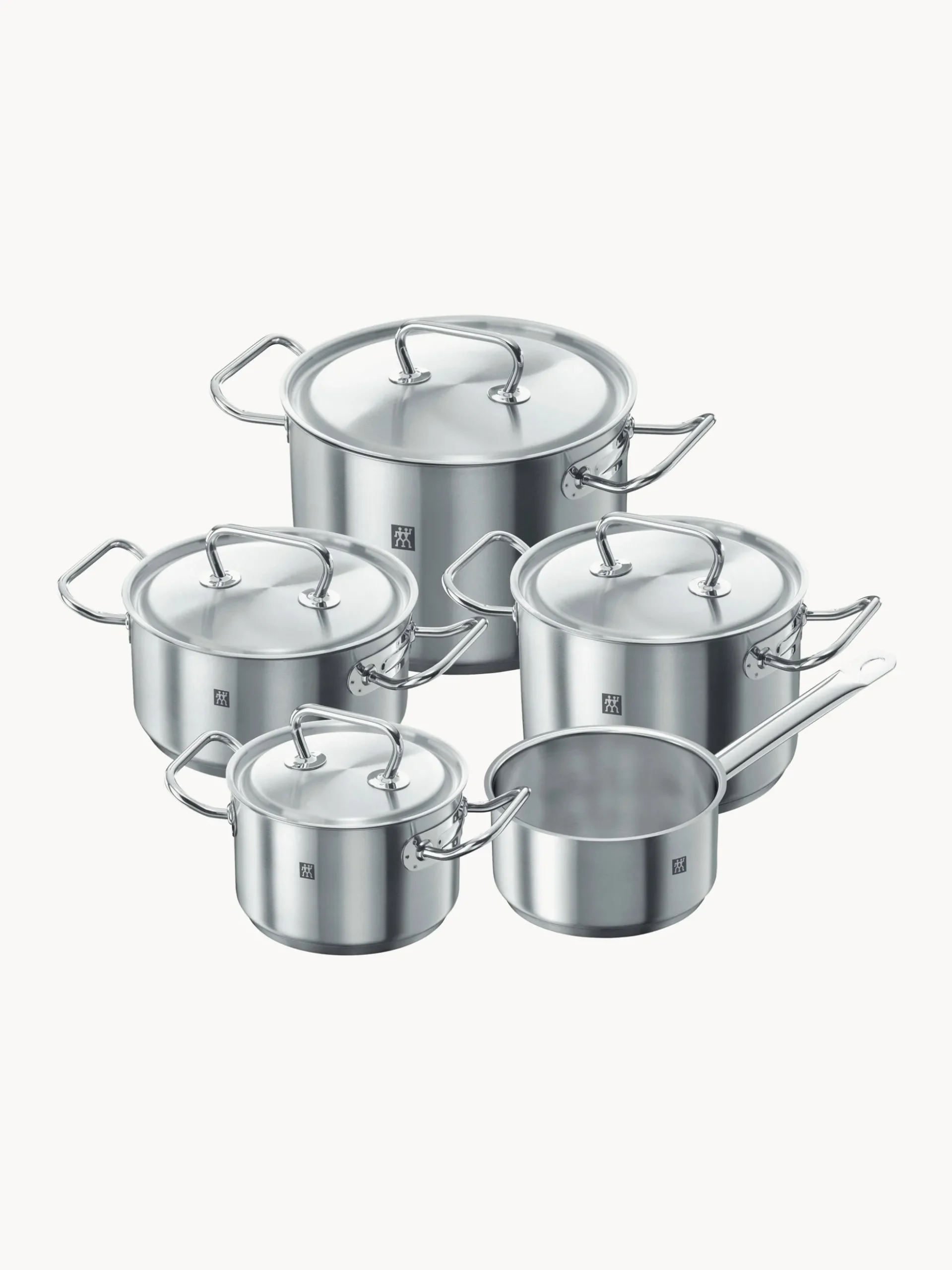 Batteria di pentole in acciaio inossidabile Twin Classic, set da 5
