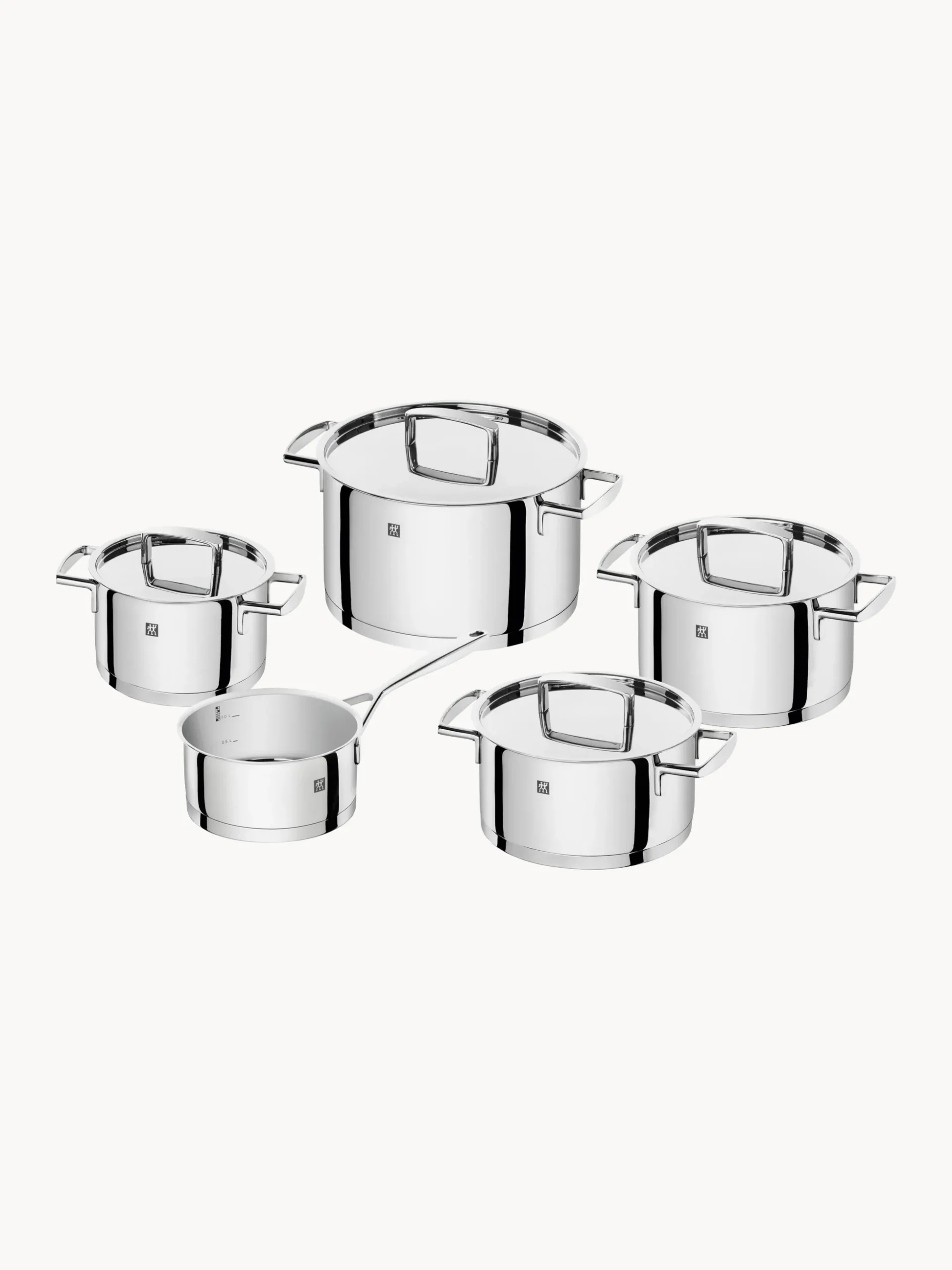 Batteria di pentole in acciaio inossidabile Passion, set da 5