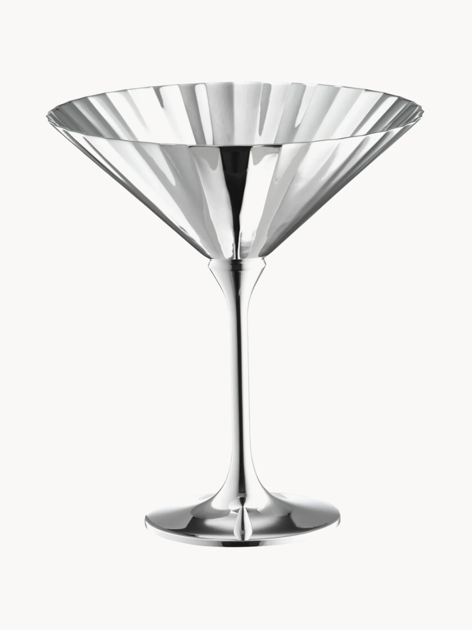 Bicchiere da martini placcato argento fatto a mano Belvedere