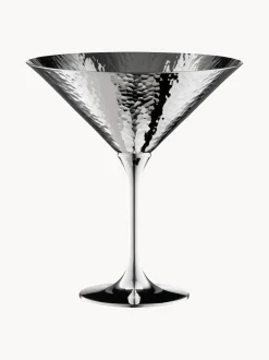 Bicchiere da martini placcato in argento fatto a mano Martelé