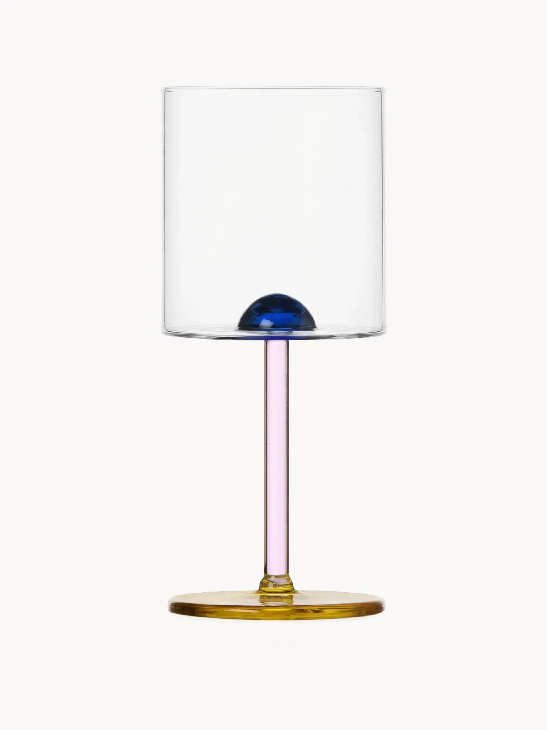 Bicchiere in vetro borosilicato vino fatto a mano Dot