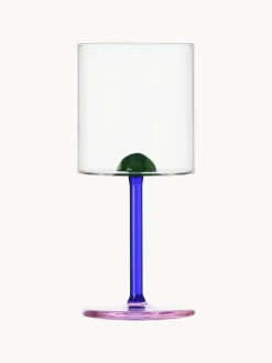 Bicchiere vino in vetro borosilicato fatto a mano Dot