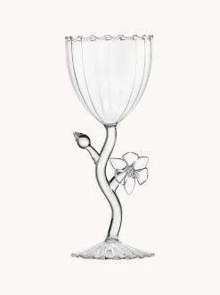 Bicchiere da vino fatto a mano in vetro borosilicato Botanica