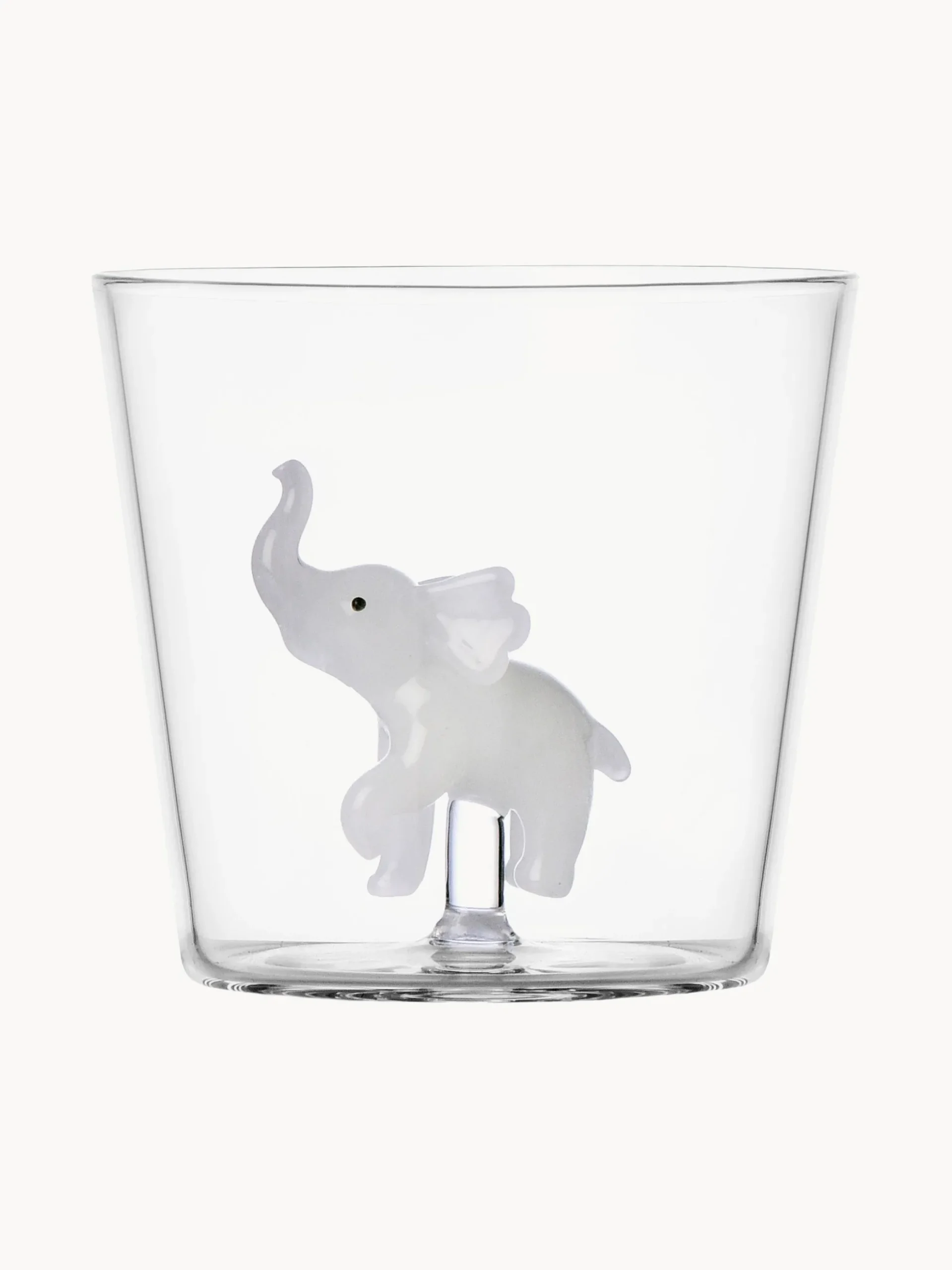 Bicchiere in vetro borosilicato fatto a mano White Elephant