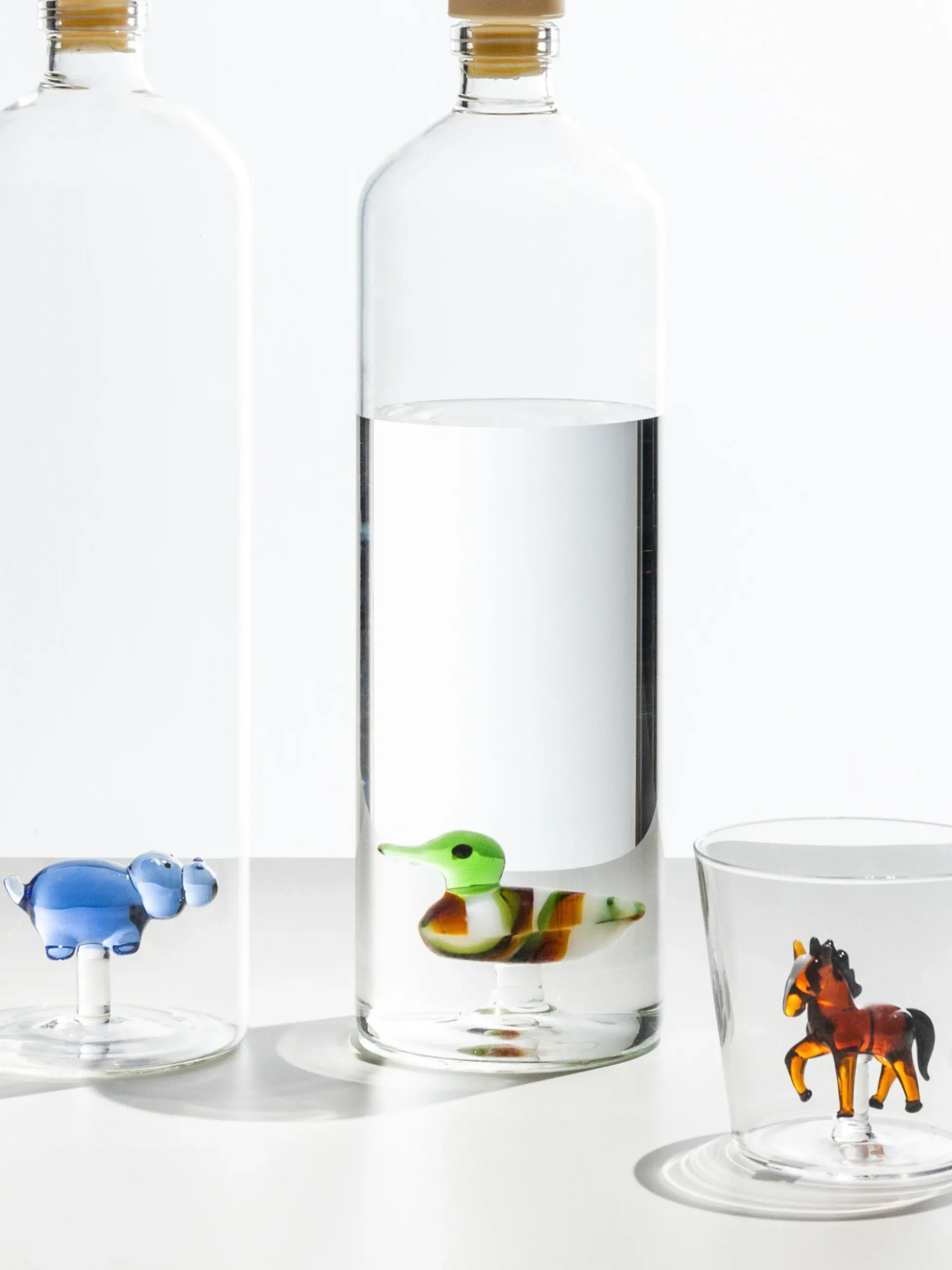 Bicchiere in vetro borosilicato fatto a mano Horse
