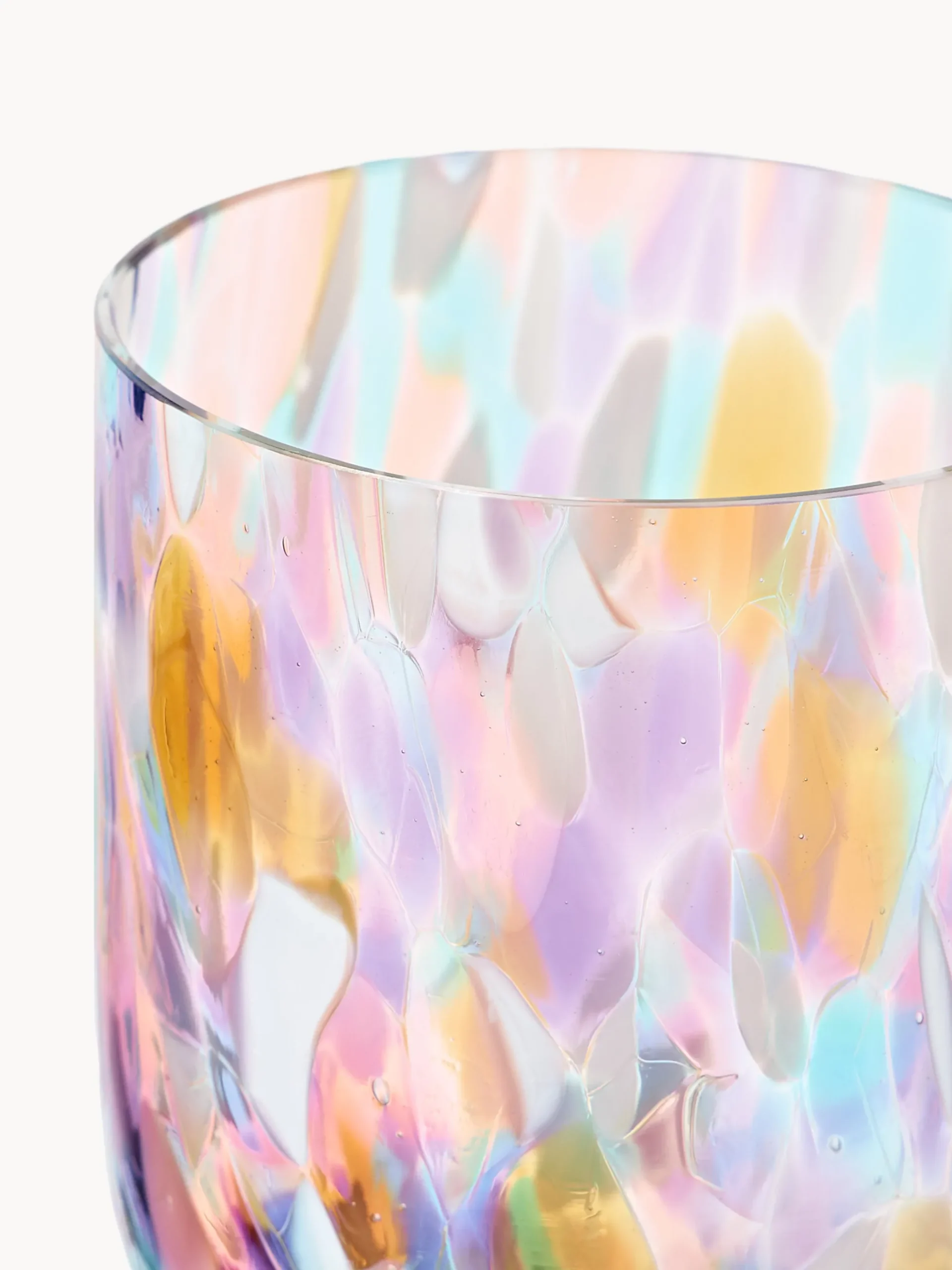 Bicchieri da acqua piccoli fatti a mano Splash 6 pz