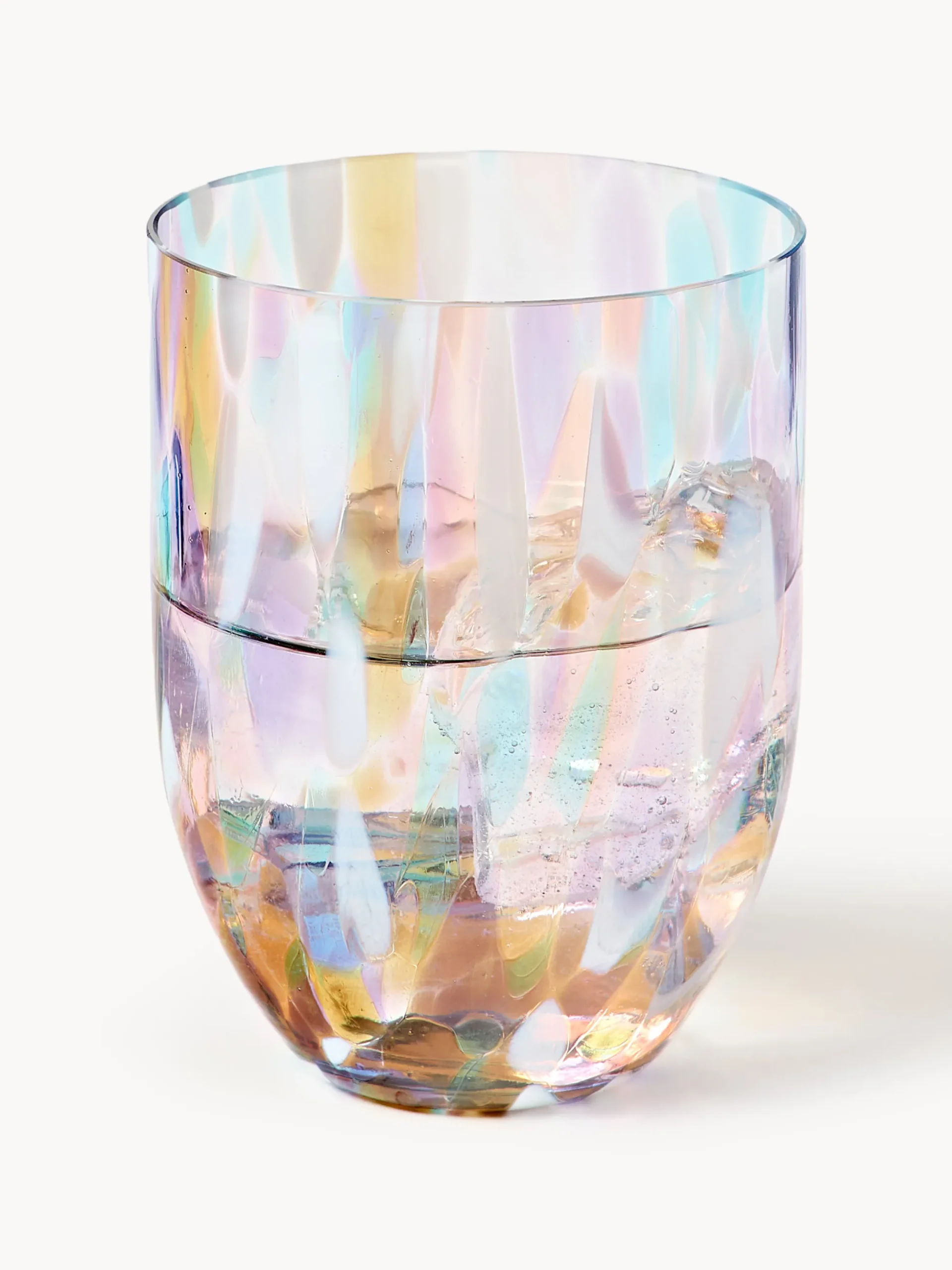 Bicchieri da acqua piccoli fatti a mano Splash 6 pz