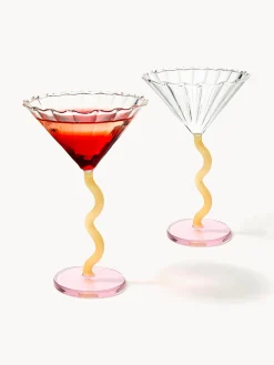 Bicchieri da cocktail in vetro borosilicato Curve 2 pz