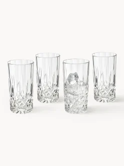 Bicchieri da long drink con motivo a rilievo George, set da 4
