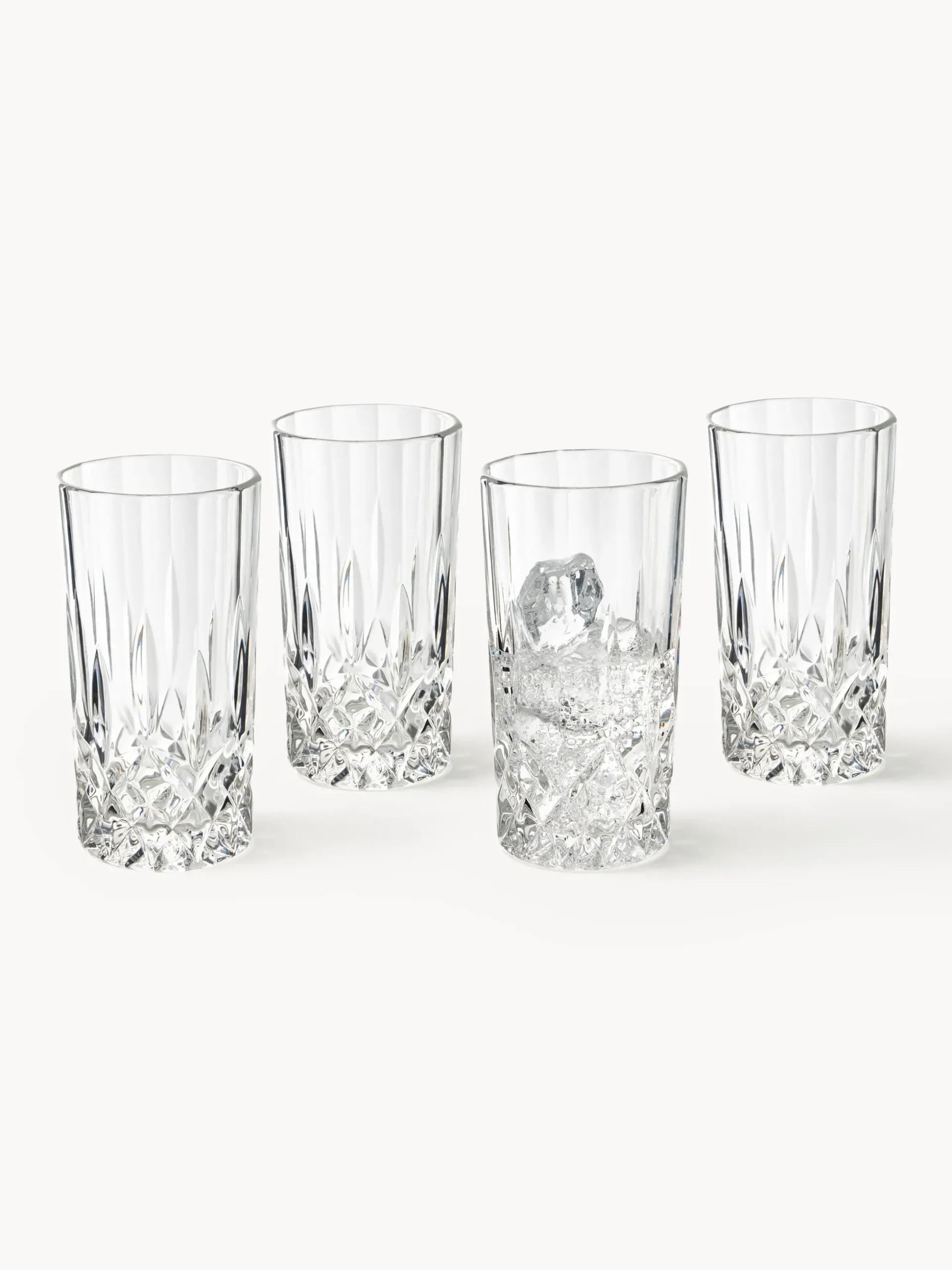 Bicchieri da long drink con motivo a rilievo George, set da 4