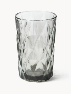 Bicchieri da long drink con motivo strutturato Colorado, set da 4