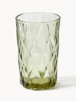 Bicchieri da long drink con motivo strutturato Colorado, set da 4