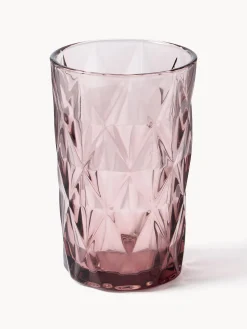 Bicchieri da long drink con motivo strutturato Colorado, set da 4