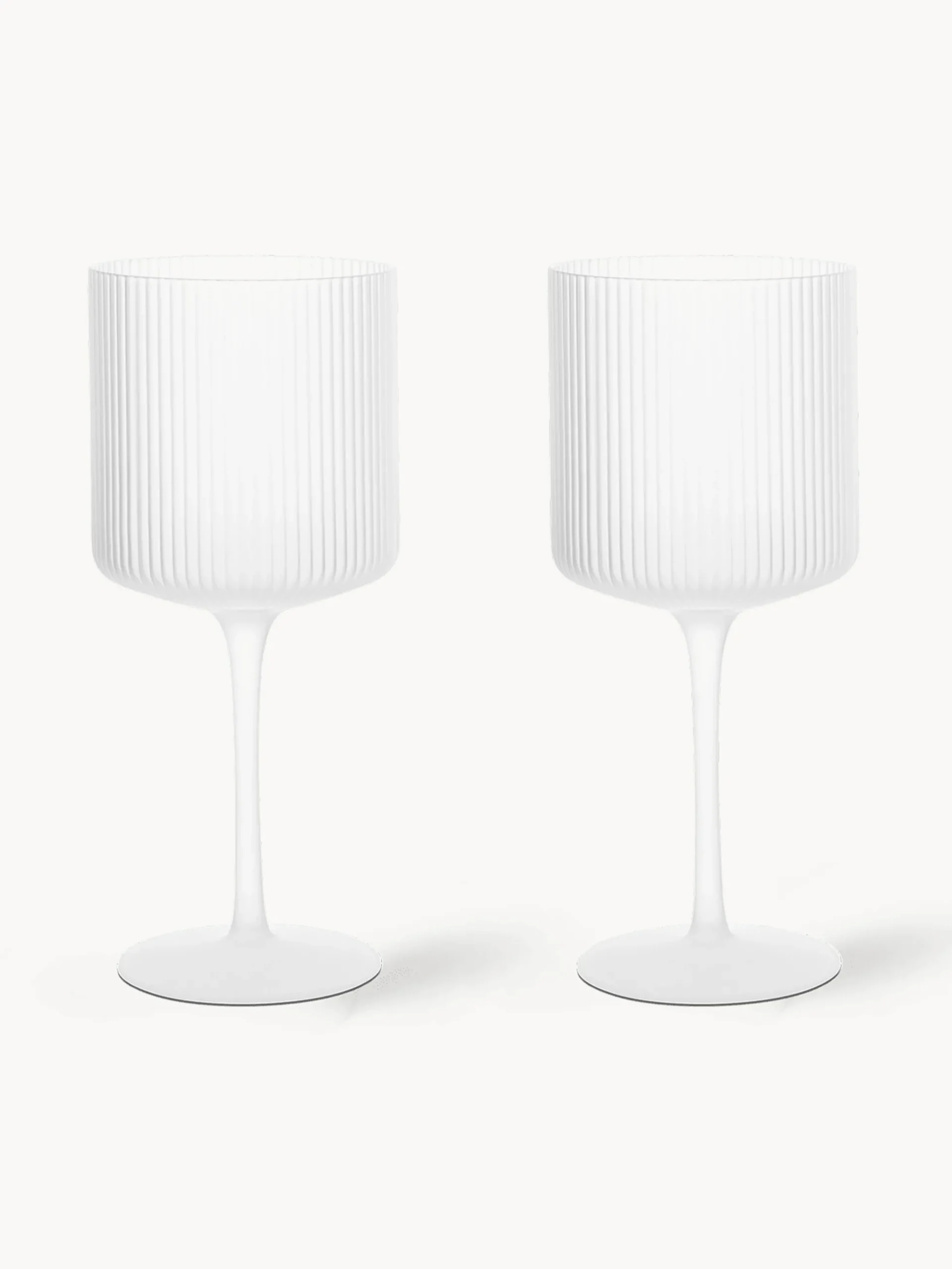 Bicchieri da vino rosso in vetro soffiato millerighe Ripple 2 pz
