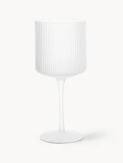 Bicchieri da vino rosso in vetro soffiato millerighe Ripple 2 pz