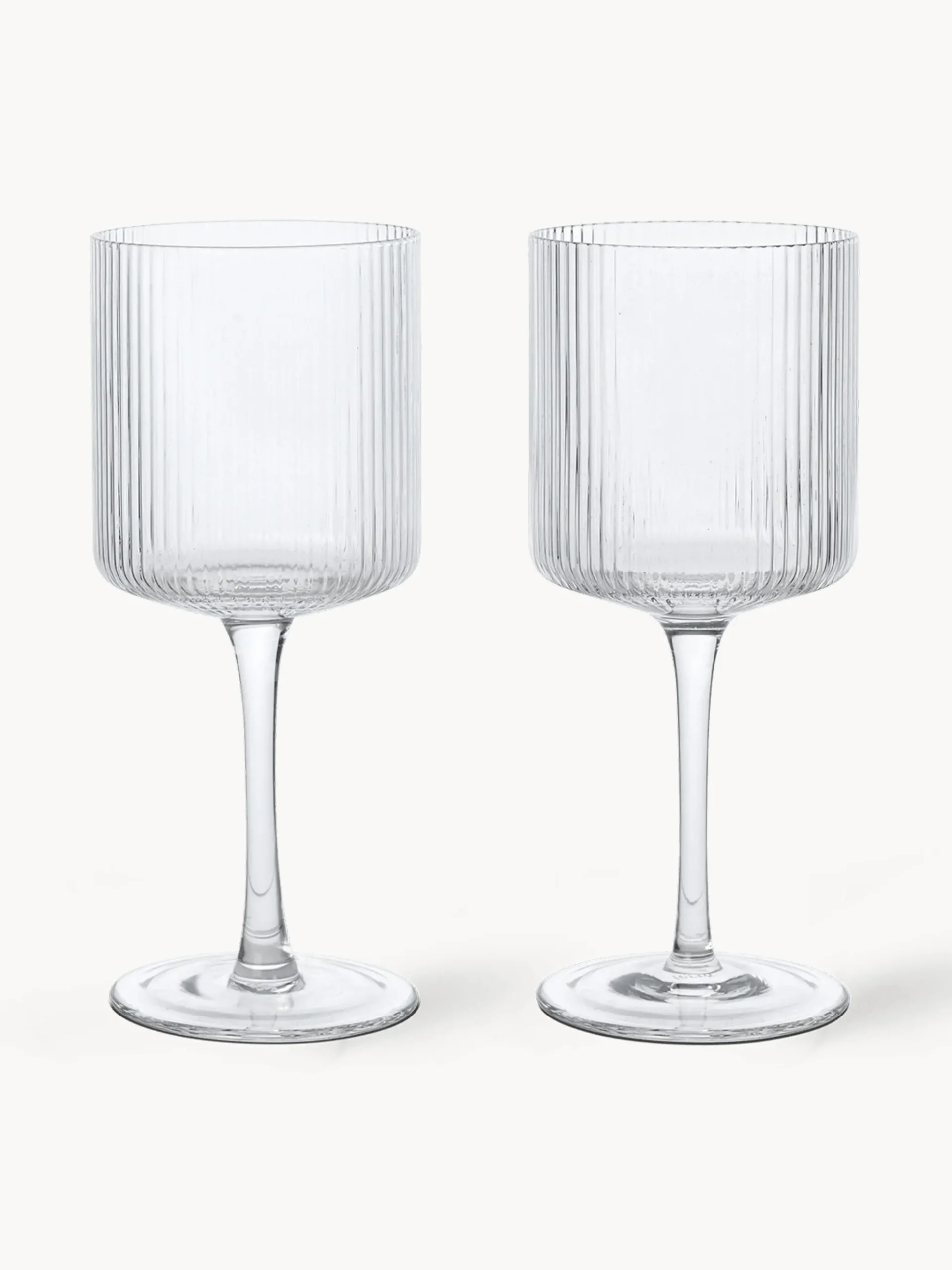 Bicchieri in vetro soffiato millerighe Ripple 2 pz