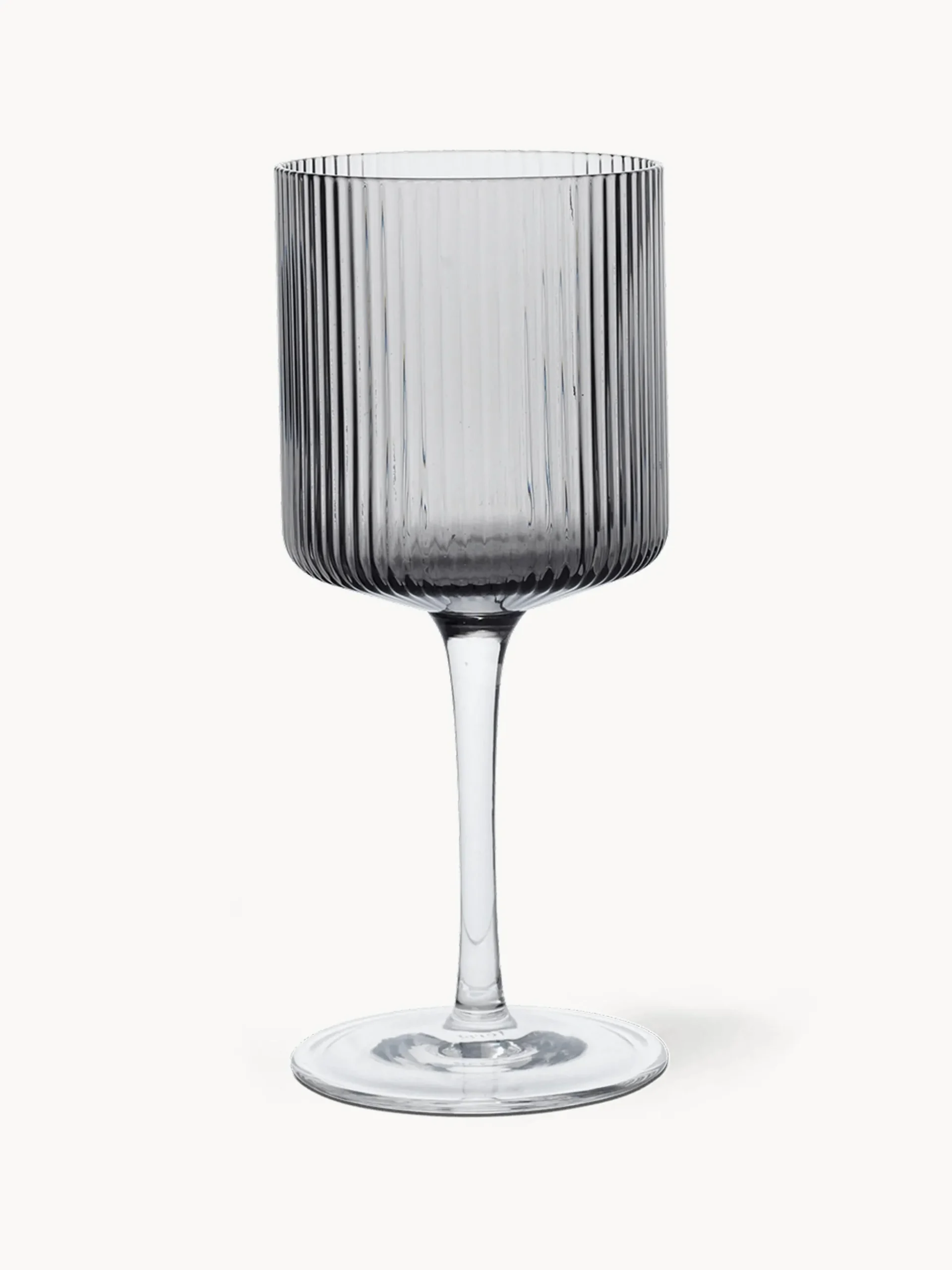 Bicchieri in vetro soffiato millerighe Ripple 2 pz