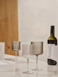 Bicchieri in vetro soffiato millerighe Ripple 2 pz