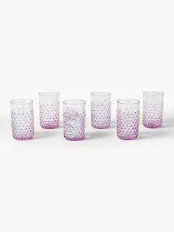 Bicchieri per acqua in vetro soffiato Hobnail 6 pz