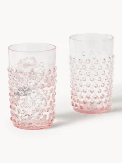 Bicchieri per acqua in vetro soffiato Hobnail 6 pz