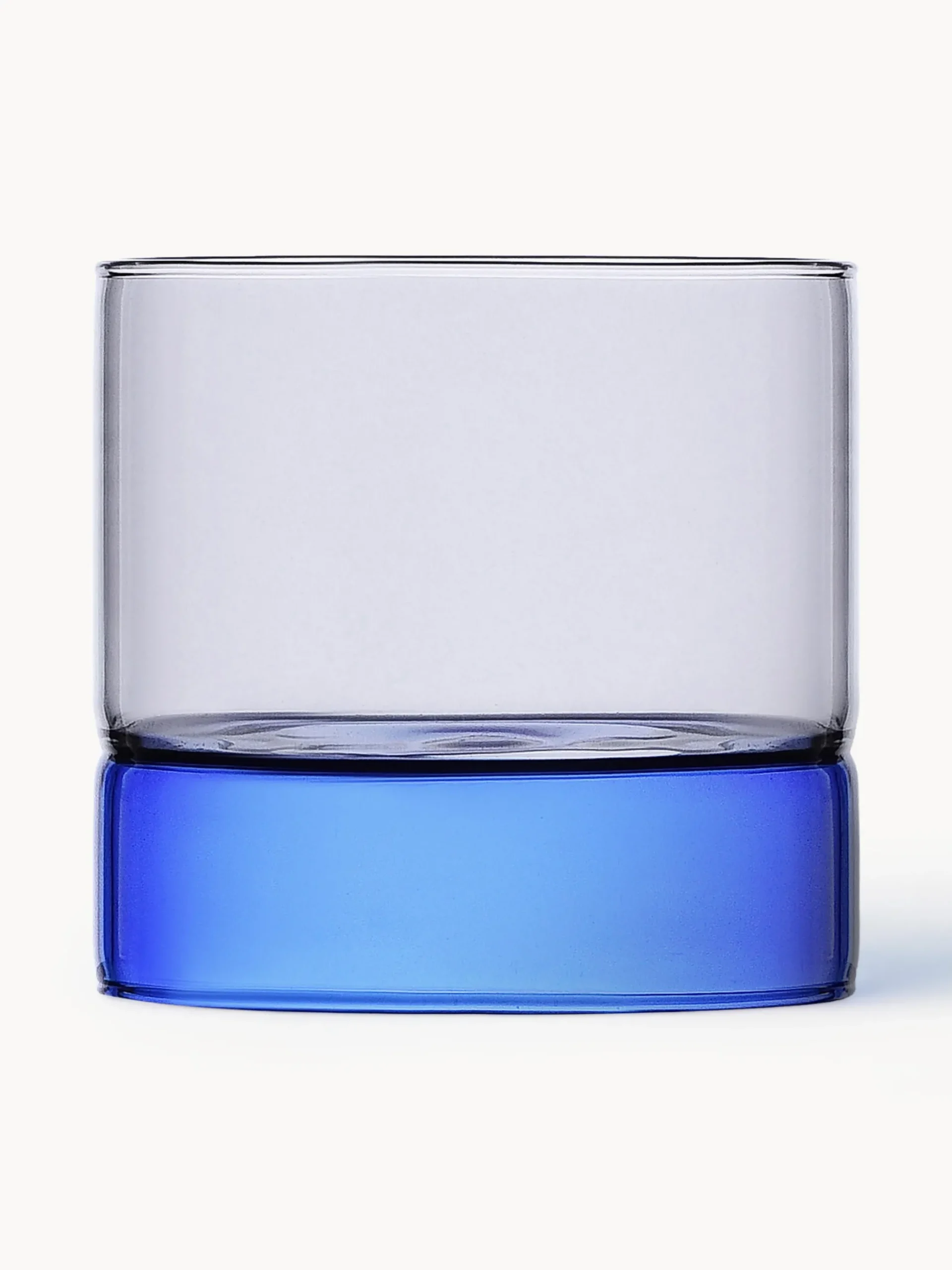 Bicchieri acqua in vetro borosilicato fatti a mano Bamboo Groove 2 pz