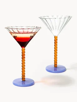 Bicchieri da cocktail in vetro borosilicato Perle 2 pz