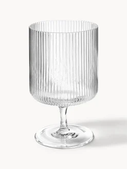 Bicchieri da vino in vetro soffiato con scanalatura in rilievo Ripple 2 pz