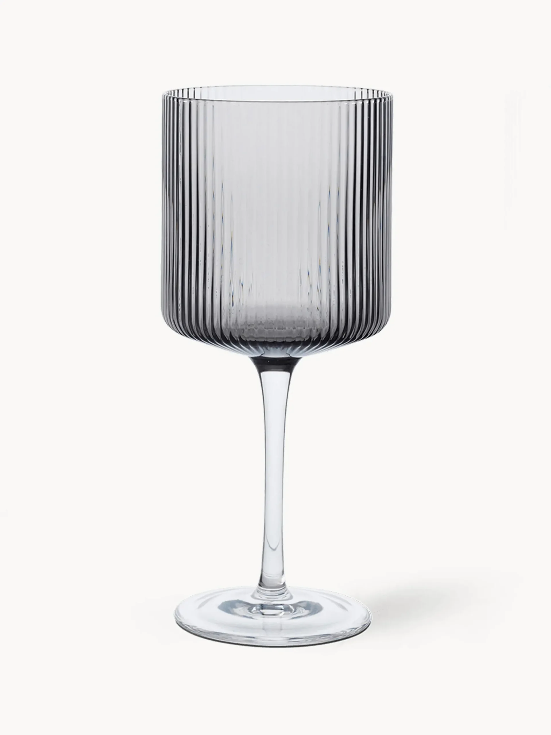 Bicchieri da vino rosso in vetro soffiato millerighe Ripple 2 pz