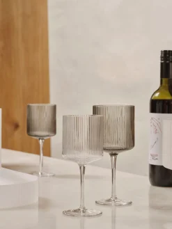 Bicchieri da vino rosso in vetro soffiato millerighe Ripple 2 pz