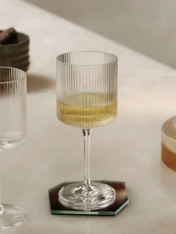 Bicchieri da vino rosso in vetro soffiato millerighe Ripple 2 pz