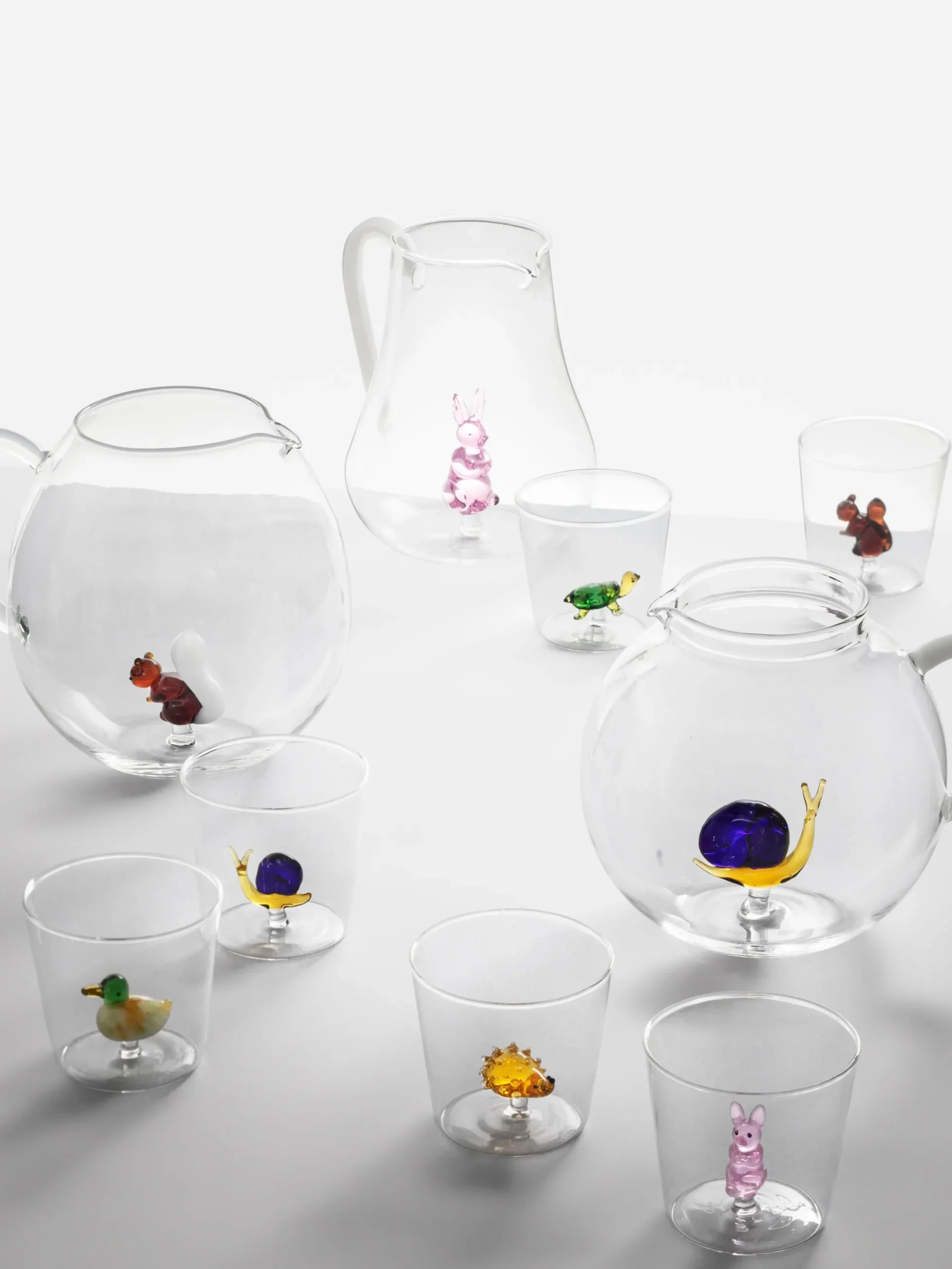 Brocca in vetro borosilicato fatta a mano Animal Farm, 2,9 L