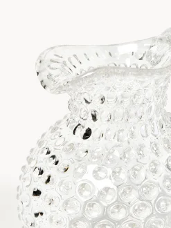Brocca in vetro soffiato Hobnail 2 L