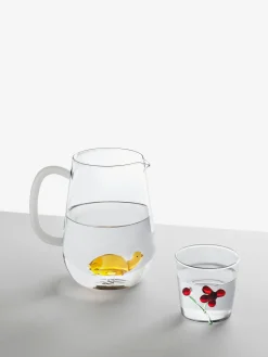 Brocca in vetroborosilicato fatta a mano Turtle, 1,7 L