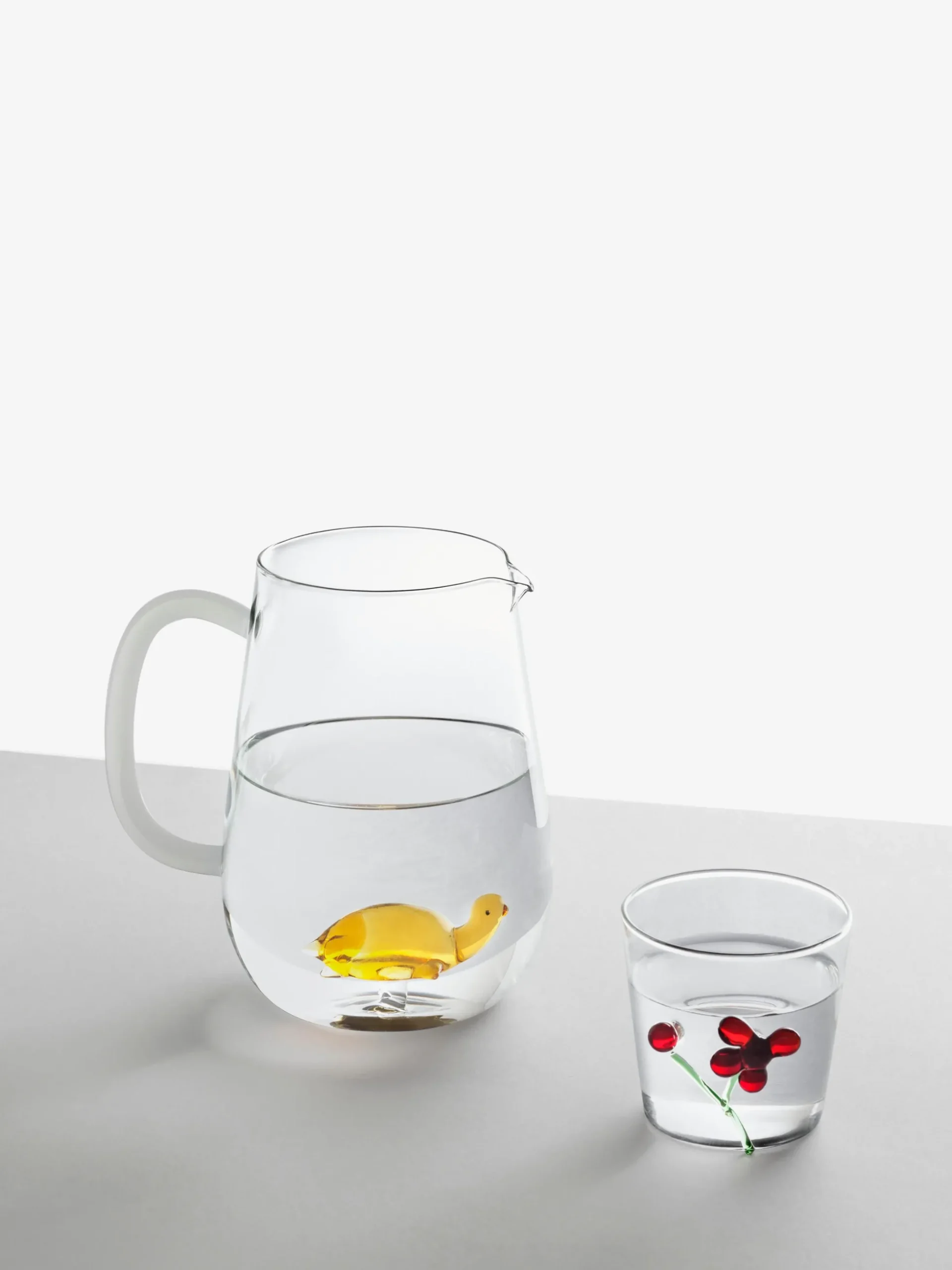 Brocca in vetroborosilicato fatta a mano Turtle, 1,7 L