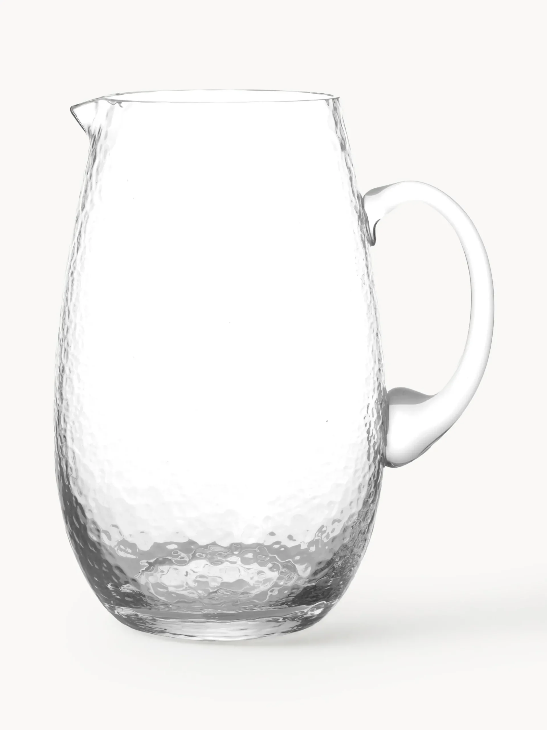 Brocca in vetro soffiato Hammered, 2 L