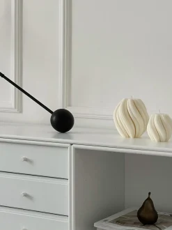 Candela di design fatta a mano Florence, alt. 11 cm