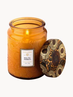 Candela profumata fatta a mano Japonica Collection (resina ambrata, legno di sandalo, cedro e orchidea vaniglia)